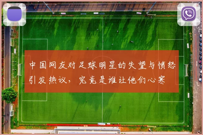 中国网友对足球明星的失望与愤怒引发热议，究竟是谁让他们心寒